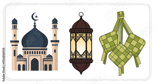 Mosque Lantern Prayer Mat Islam.