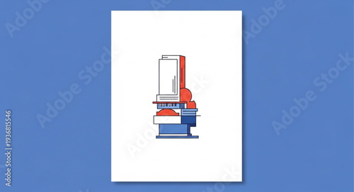 Colorful Modern Grand Piano Illustration with Vibrant Design.