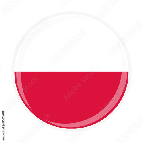 Free Download Poland national round circle flag emblem official icon - GFXLoad