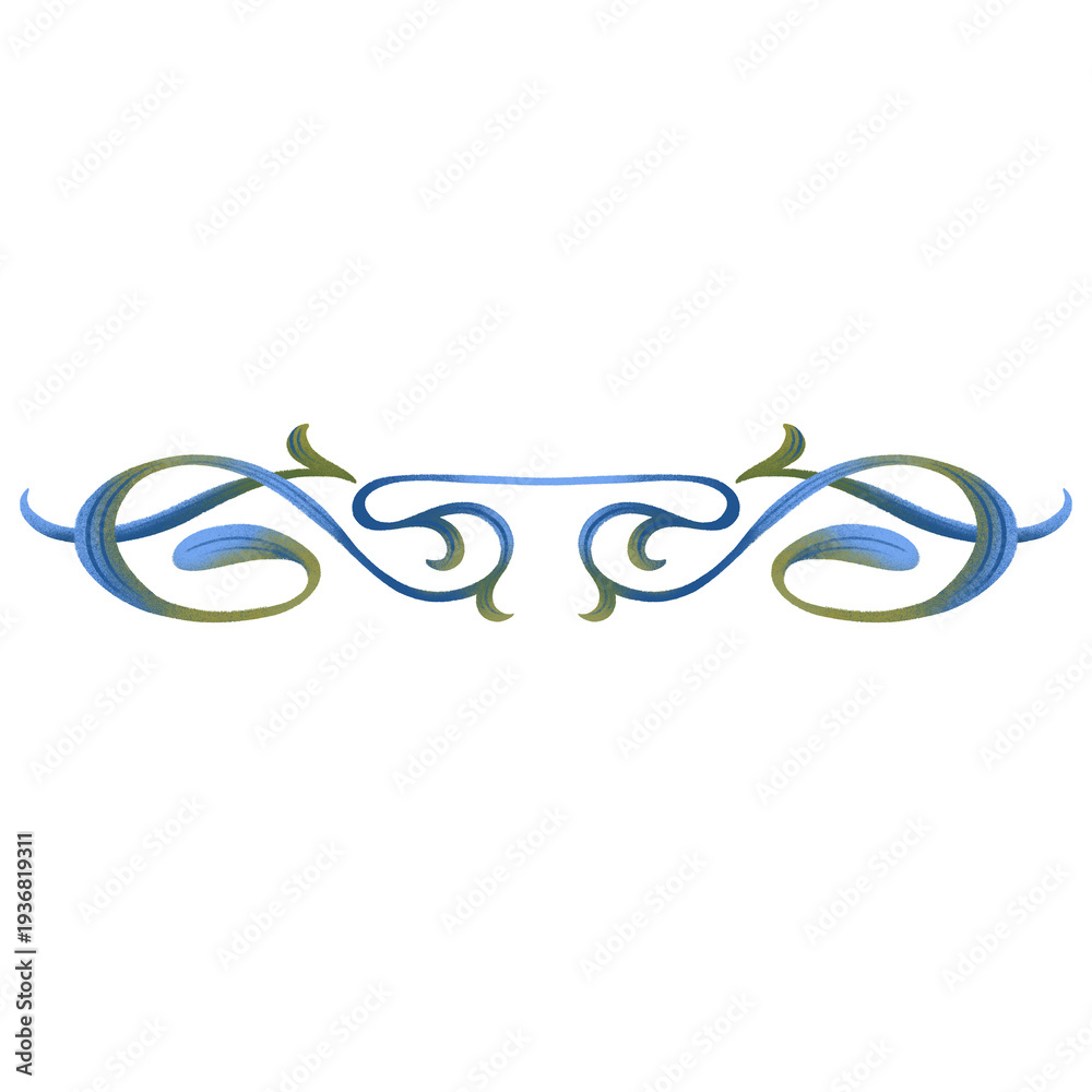 Obraz premium Floral corner element