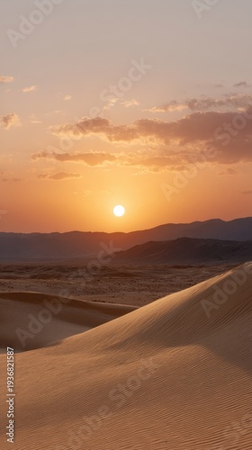 Wallpaper Mural Breathtaking Warm Gold Sunset Over Sand Dunes with Vibrant Sky and Scenic Landscape Torontodigital.ca