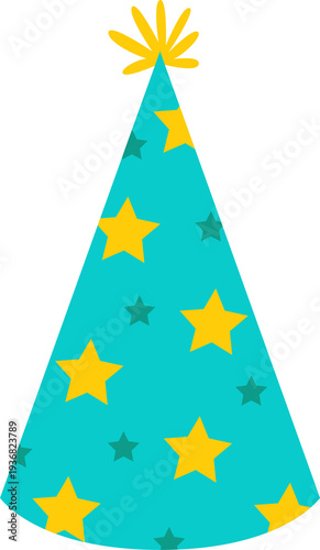 Abstract vector illustration of a merry holiday celebration featuring a stylized Christmas tree design with a star shape and winter season decorations for a New Year greeting card