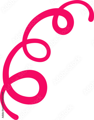 3D musical illustration featuring a treble clef symbol and notes on an abstract pink and red background with a decorative ribbon and circular design element