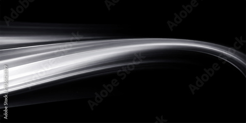 Dynamic black and white abstract smoke waves create an artistic motion design with dark digital textures and light ray effects for a minimalist wallpaper backdrop