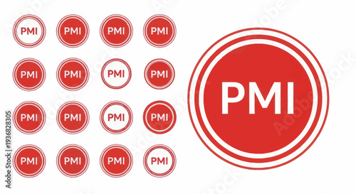 PMI Project Management Institute logo, multiple icons and large sign