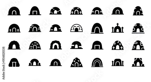 Igloo Icon Set: Arctic Dwellings Collection