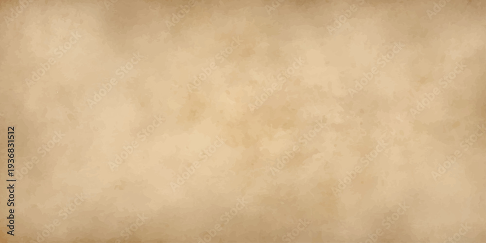 Obraz premium A vintage brown parchment background featuring a stained and aged grunge paper texture with a worn antique design and blank retro material