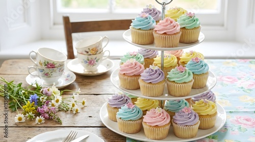 tea with sweet dessert