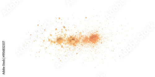 Abstract cosmetic light gold powder scattered background with fine sand dust particles splash vector illustration