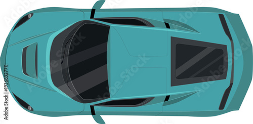 Rimac Reneva Car top view Vector Design