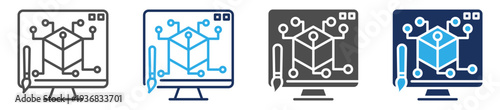 ai product development icon set multi concept