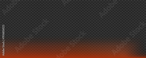 Horizontal red light leak designed for bottom border placement. Realistic camera flare with soft gradient blur to create a vintage film aesthetic and warm atmospheric lighting