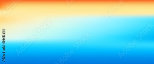 Professional abstract gradient vector with smooth transition from warm sand orange to vibrant cyan blue. Ideal for summer backdrops, travel posters and modern minimalist web design