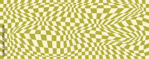 Olive green and white checkerboard pattern. Earthy geometric background for organic packaging, eco design, and branding projects
