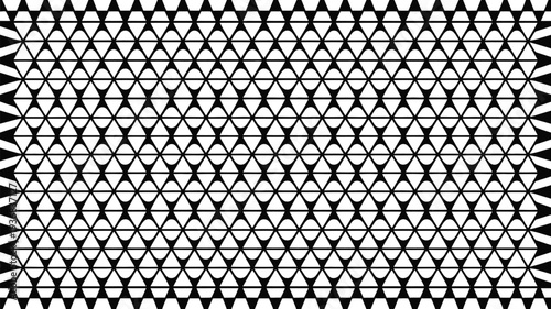 Geometric pattern illustration with black and white triangles