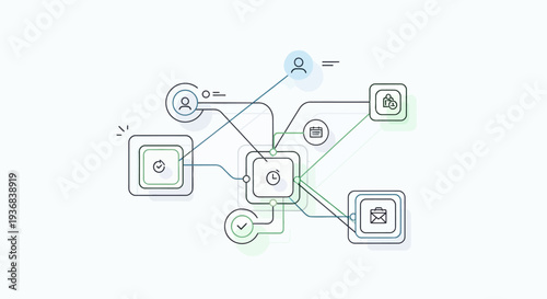 Modern Digital Network Communication Illustration Showing Connected Devices And Data Nodes Representing Cloud Technology Smart Connectivity Internet Infrastructure Data Sharing And Online Communicatio