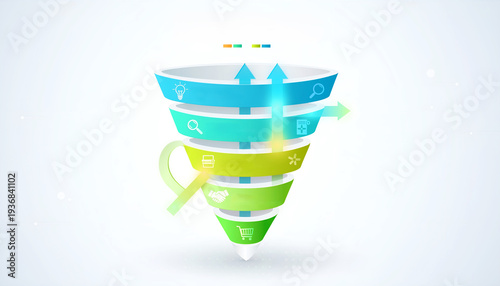  Marketing funnel infographic animated transitions