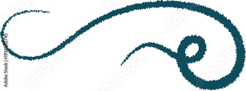 Curly decorative doodle, fancy ornament border