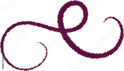 Curly decorative doodle, fancy ornament border