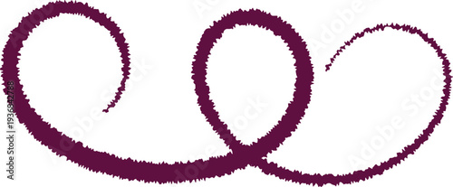 Curly decorative doodle, fancy ornament border