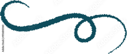 Curly decorative doodle, fancy ornament border