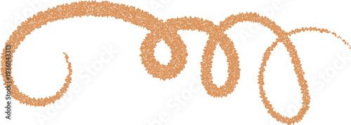 Curly decorative doodle, fancy ornament border