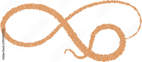 Curly decorative doodle, fancy ornament border