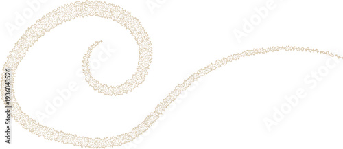 Curly decorative doodle, fancy ornament border