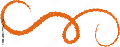 Curly decorative doodle, fancy ornament border