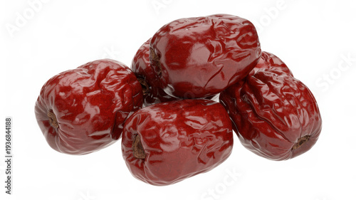 Pile of dried red jujube fruits