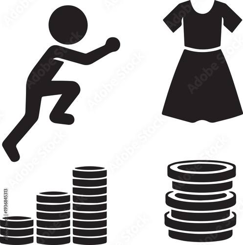 vector illustration of a man with money