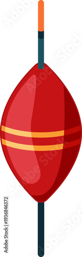 Floating bob for angler catch. Fishing rod bobber