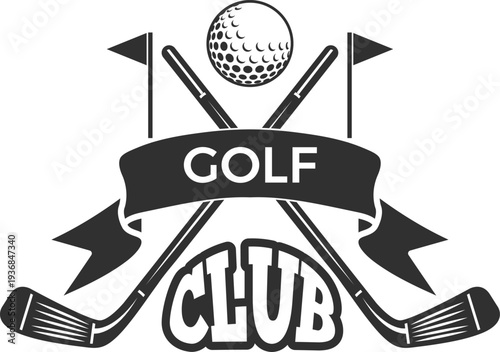 Sport club logo. Professional golf equipment label