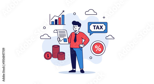 Financial Planning and Taxation Concept Illustration