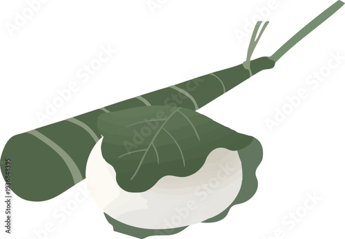 柏餅とちまきのベクターイラスト 端午の節句の和菓子