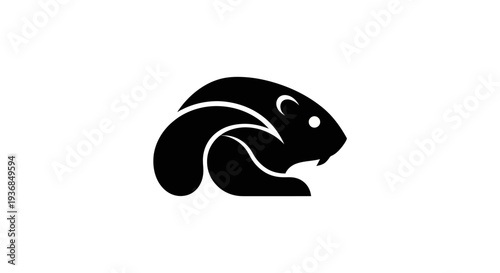 Stylized beaver silhouette graphic