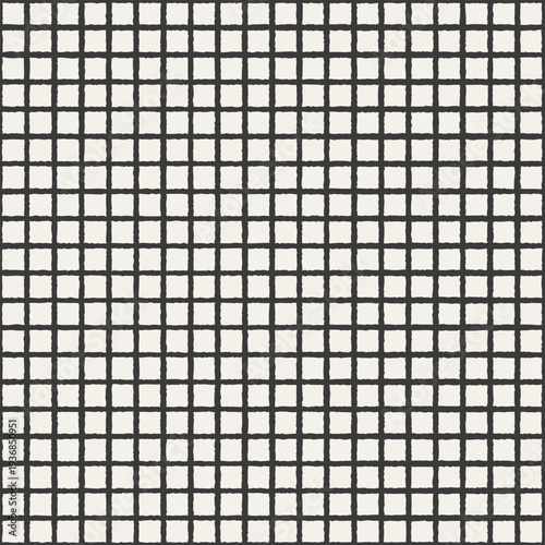 Wallpaper Mural Minimal dense black grid geometric seamless texture for fabric wallpaper packaging and modern interior design Torontodigital.ca