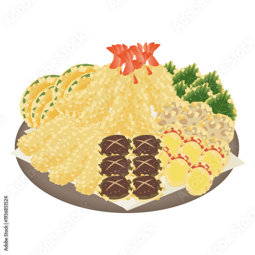 天ぷら大皿盛り合わせ