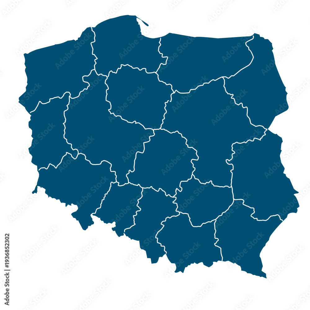 Fototapeta premium silhouette map of poland