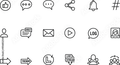 A simple line art icon of a hand giving a thumbs-up gesture inside a circle, representing a "like," approval, or positive feedback in social media and digital interactions.