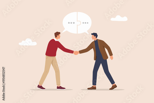 People Meeting and Agreement