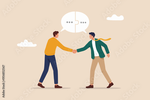 People Meeting and Agreement