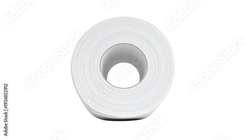 Tissue roll isolated on a transparent background, soft white toilet paper roll perfect for hygiene, bathroom supplies, household cleaning, and sanitation designs.