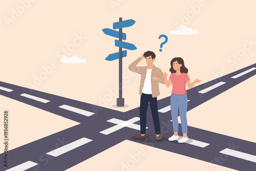 People at Road Intersection