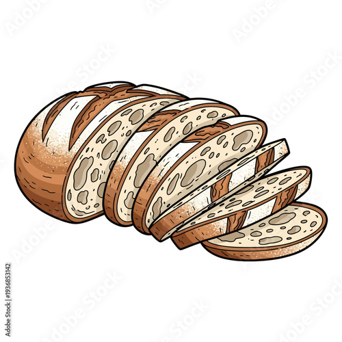 Celebrating National Sourdough Bread Day with freshly baked sourdough loaf slices on a clean surface