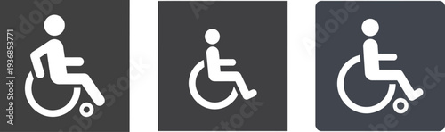 Universal wheelchair accessibility symbols for public spaces and facilities, promoting equality and mobility