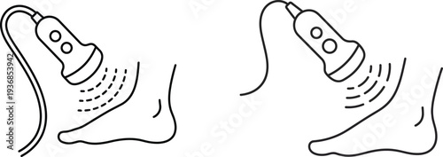 Ultrasound Medical Examination Icon of Foot and Ankle Therapy