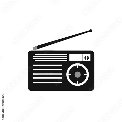 Vintage Retro Radio with Antenna, Classic Audio Device, Nostalgic Entertainment, Broadcast Receiver png isolated on transparent background