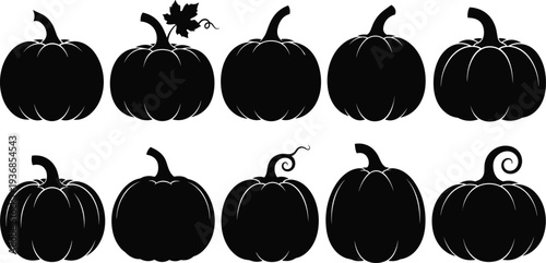 Collection of ten ancient Greek and Roman temple silhouettes featuring classical columns and pediments for architecture design, history projects, and cultural illustrations.