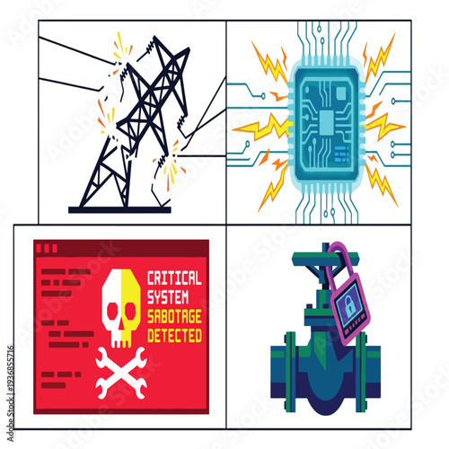 Cyber Sabotage Power Grid Hack and Infrastructure Set